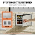 thumbnail image 2 of VEVOR BBQ Access Door, 24W x 17H Inch Single Outdoor Kitchen Door, Stainless Steel Flush Mount Door, Wall Vertical Door with Handle and vents, for BBQ Island, Grilling Station, Outside Cabinet, 2 of 9
