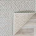 thumbnail image 3 of 2.25' x 7.8' Ivory and Gray Pavers Geometric Rectangular Outdoor Area Throw Rug Runner, 3 of 4