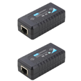 thumbnail image 1 of 2X 1 Port POE Extender 10/100Mbps with IEEE 802.3Af Standard Input/Output for IP Camera Transmission Distance 120 Meters, 1 of 6