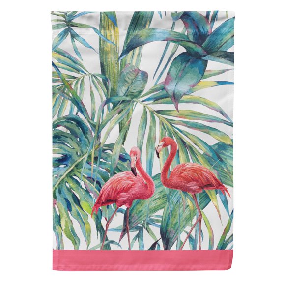 Monarque Premium Home Garden Flag Double Sided 12.5 x 18 inches (Flamingo)