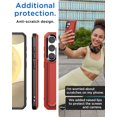 thumbnail image 2 of KOMI for Samsung Galaxy S24/S25 Case with Glass Screen Protector,Heavy Duty Drop Protection Full Body Rugged Shockproof Military Protective Tough Durable Cover for Galaxy S24/S25 6.1" 5G 2025 Red, 2 of 5