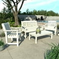 thumbnail image 5 of Highwood 4pc Lehigh Conversation Set - 4ft Bench, Two Garden Chairs and Conversation Table, Outdoor, Eco-friendly, Synthetic Wood, 5 of 9