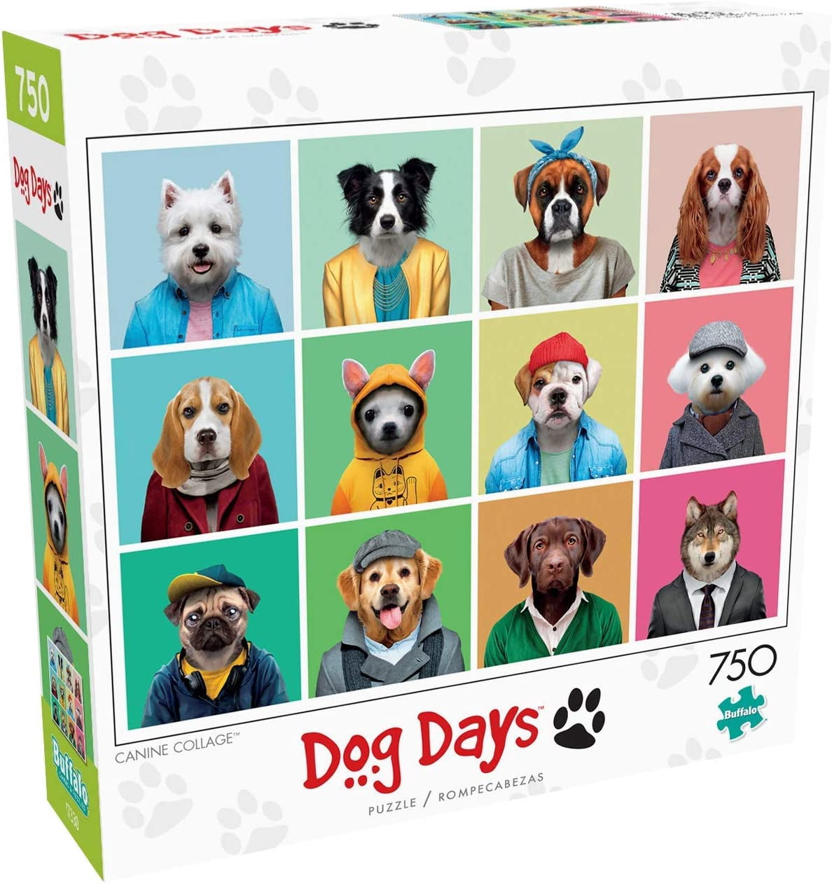 Buffalo Games - Dog Days - Canine Collage - 750 Piece Jigsaw Puzzle