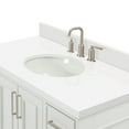 thumbnail image 4 of Ariel Stafford 43 Inch Single Oval Sink Vanity With White Quartz Countertop W/1.5" Edge In White, 4 of 11