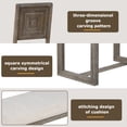 thumbnail image 5 of Dining Table Set for 6, TUANLUO 6 Piece Dining Table Set, Dining Room Set with Upholstered Bench and 4 Chairs, Wood Dining Table Set Furniture for Kitchen Dining Room Apartment, Gray, 5 of 10