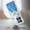 thumbnail image 2 of For Motorola Moto G 5G 2025 Epoxy Glitter Shimmer Hybrid Case - Dark Blue, 2 of 3