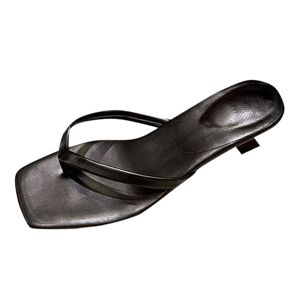 Sandals for Women Casual Summer Womens Fall Fashion Square Toe Flip Flops Beach Summer Sandals