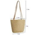 thumbnail image 6 of Spencer Straw Tote Bag for Women Shoulder Purses Buckets Handbag for Summer Beach Travel Vacation (Brown), 6 of 12