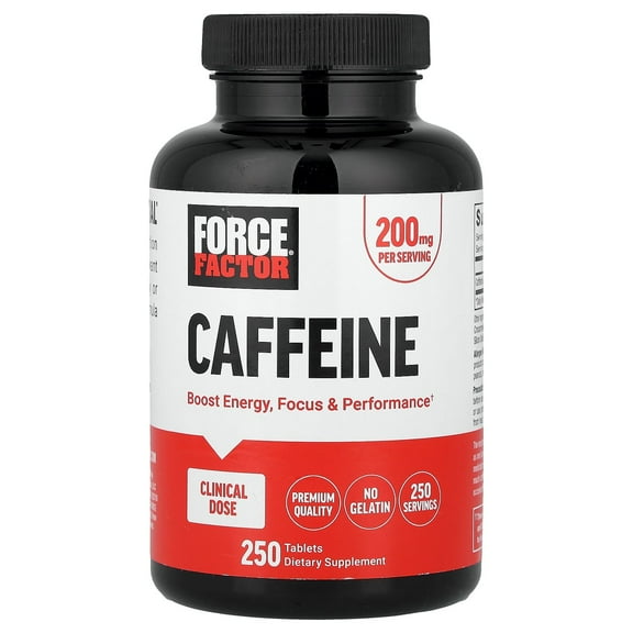 Force Factor Caffeine, 200 mg, 250 Tablets