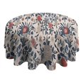thumbnail image 4 of Pioneer Flower Floral Print Pattern Round Tablecloth 60"x60",Wrinkle Wipeable Table Cloth for Kitchen Dining Room Picnic Patio Party, 4 of 6
