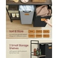 thumbnail image 6 of Laundry Hamper with 2 Compartments, 26.4 Gal. (100 L) Laundry Sorter, Rolling Laundry Cart 6 Labels, Chestnut Brown, Ink Black and Dove Gray, 6 of 6
