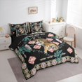 thumbnail image 3 of jejeloiu Wild Tiger Animal 7-Piece Twin Bedding Sets,Retro Batik Artwork Bedding Comforter Set For Men Women Reversible, 3 of 8