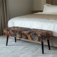 thumbnail image 2 of XYZCANDO Polyester Spandex Fabric Bench Seat Cover for Living Room Bedroom, Abrasion Resistant Pet Hair Resistant Bench Covers, Autumn Leaf Camo Print, 2 of 9