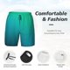 thumbnail image 3 of Fotbe Green Turquoise Teal Traje de Baño para Hombre – Shorts de Natación de Secado Rápido con Forro y Bolsillos-X-Large, 3 of 6