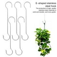 thumbnail image 3 of Transemion 5pcs/set Wide Application S Shaped Hooks Sturdy And Durable Stainless Steel Stainless Steel Metal Hooks Multifunctional 60cm S Hook 1Set, 3 of 6