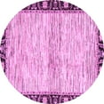thumbnail image 1 of Ahgly Company Indoor Round Abstract Purple Modern Area Rugs, 6' Round, 1 of 4