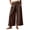 Brown, variant on CQONEPT Wide Leg Pant for Womens Elastic Waist Elastic Waist Crop Pants Casual Flowy Loose Fit Trousers with Pocket Blue 3XL