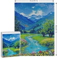 thumbnail image 2 of Jigsaw Puzzle 500 Piece for Adults, Mountains Park Stream Oil Painting Scenes Wooden Puzzles, Adult Puzzle Classic Jigsaw Puzzle,DIY Landscape Home Decor Intellectual Game Wall Art Gift, 2 of 8