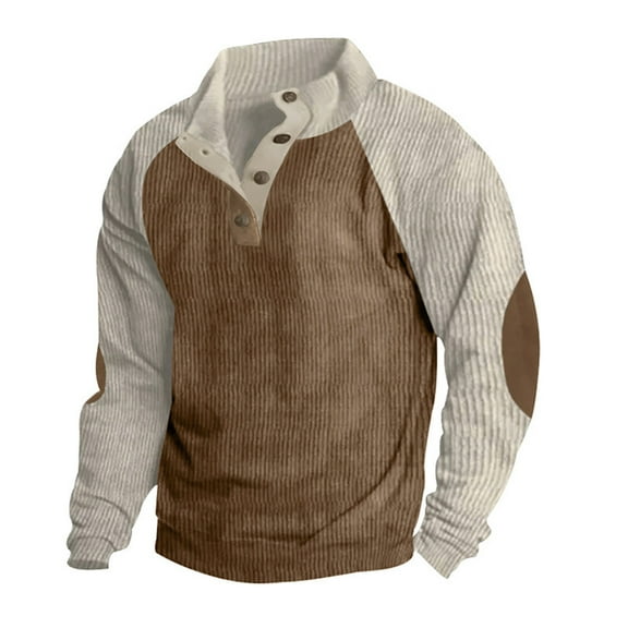 Mens Sweatshirt Relaxed Long Sleeve Pullover Chic Comfortable Daily Sweatshirts