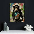 thumbnail image 5 of COMIO Graffiti Wall Art Gorilla Monkey Painting Banksy Canvas Wall Art Pop Art Wall Decor Ready to Hang, 5 of 5
