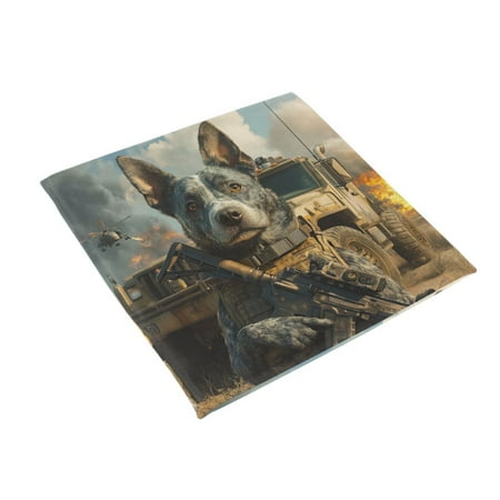 

Seating Cushion，Justice Puppy 15.7 ×15.7 Double-sided Printed Velvet Cushion Cover Square memory foam cushion for all seasons.