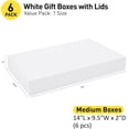 thumbnail image 2 of 6 Pack 14" Medium White Gift Boxes With Lids For Clothes Presents, 2 of 4
