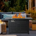 thumbnail image 6 of Fire Pit Table, 43" Outdoor , 50000 BTU Gas Fire Table with Lid, Glass Wind Guard, 6 of 6