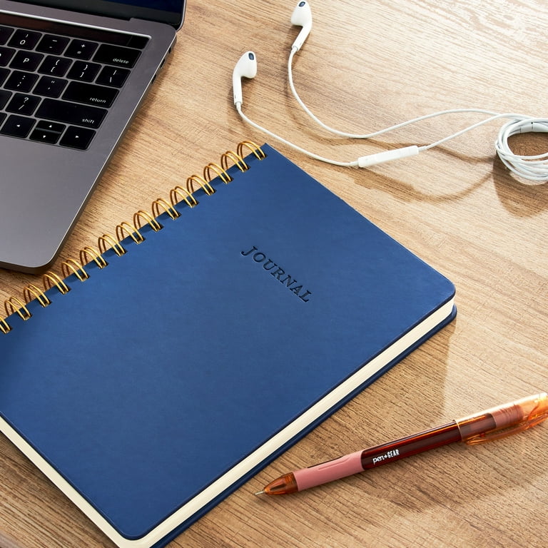 Pen+Gear PU Cover Journal, Navy, 240 Pages, Spiral, Uncoated