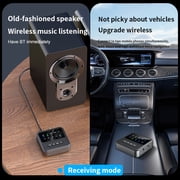 Bluetooth 5.4 Transmitter Receiver for TV Home Stereo, 2-in-1 Wireless Audio Adapter with 3.5mm AUX RCA aptX LL/HD/AD Dual Pairing Bluetooth Adapter for Headphone Speaker Car Music Streaming