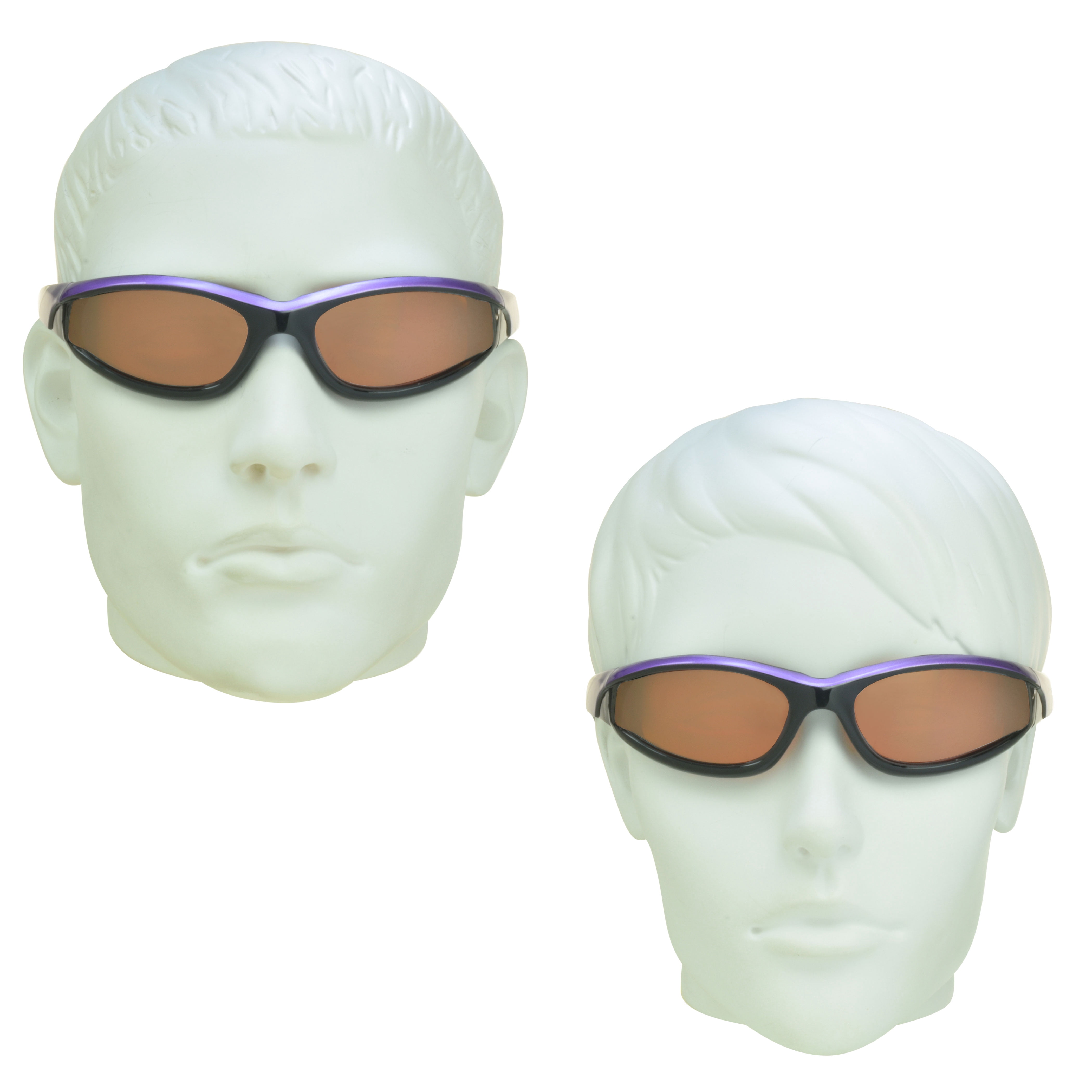 Bikershades Motorcycle Biker Day Night Safety Glasses Purple Women HD & Clear