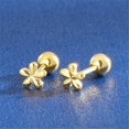 thumbnail image 5 of 18G Tiny Flower Stud Cartilage Earrings for Women 925 Sterling Silver Mini Cute Daisy 3mm Ball Barbell Screw Back Studs Sleeper Tragus Post Minimalist Hypoallergenic Piercing Body Jewelry, 5 of 6