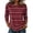 Wine, variant on JULMCOMO Shirts for Women Striped Crew Neck 3/4 Sleeve Casual Loose Fit T Shirts Color Block Comfy Trendy Summer Tops Dark Blue S