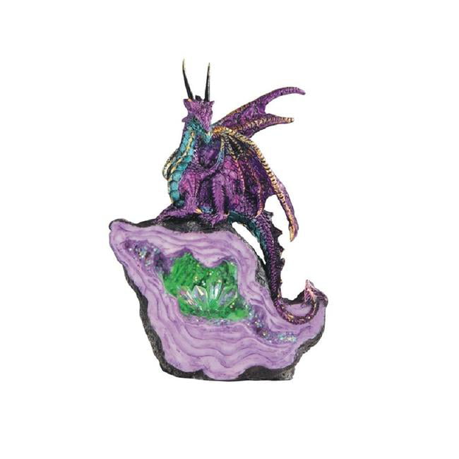 Adorable Fierce Dragon Hatchling Egg Faux Stone Fantasy PURPLE Superb Detail GoT 