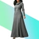 thumbnail image 5 of Sonducket Vestido largo Mujer Color sólido Noche Traje de fiesta de noche Vestidos Gris M, 5 of 7