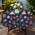 thumbnail image 4 of Pioneer Flower Floral Print Pattern Round Tablecloth 60 X 60 Inch, Wrinkle Resistant Wipeable Table Cloth for Kitchen Dining Picnic Patio Party, 4 of 6