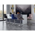 thumbnail image 2 of Meridian Furniture Claude 34.5"H Velvet Adjustable Bar Stool in Pink, 2 of 7