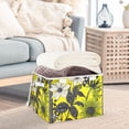 thumbnail image 3 of Yayeee Collapsible Cube Storage Bin with Lid Fabric Closet Decorative Basket with Handles, Yellow Flowers, 3 of 7