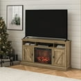 thumbnail image 4 of Ashton Lane Electric Fireplace TV Stand with Remote for TVs up to 65in, Rustic Oak, 4 of 9