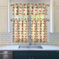 thumbnail image 3 of Kitchen Curtains 36 Inch Short - 3 Panel Set with Cute Farmhouse Egg & Chicken Print, Rod Pocket Window Curtain, 100% Polyester for Rustic Coop, Farm Kitchen, Easy Wash, 3 of 4