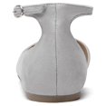 thumbnail image 3 of DREAM PAIRS Women’s Ankle Strap Comfortable Dress Ballet D'Orsay Flats Shoes GREY/SUEDE DFA219 size 8, 3 of 5