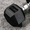 thumbnail image 3 of METIS Hex Dumbbells [Pair] | Premium Rubber-Coated Free Weights for Home & Gym Workouts | Full Set & Rack Available [5.5lbs – 110lbs], 3 of 3
