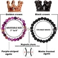 thumbnail image 2 of Pulseras De Pareja De Corona Pulseras De Cuentas Magnéticas De Piedra Natural Regalos Para Amigos De La Familia matsuzay AP007125-01, 2 of 6