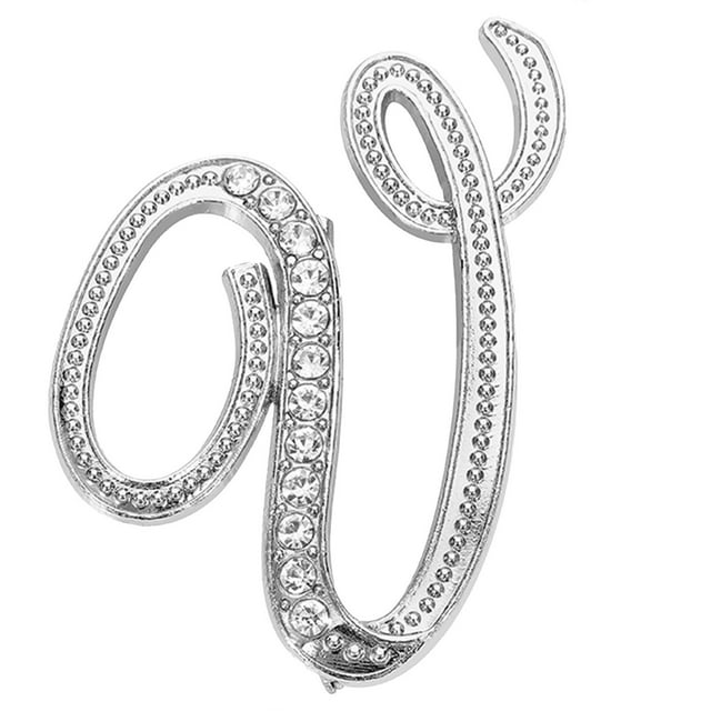 New Personality Set With Diamond Brooch 26 English Letter Brooch