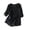 Black, variant on Linen Shirts for Women Summer Retro Embroidered 3/4 Sleeve Boho Peasant Tops Dressy Casual Blouses White L