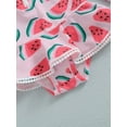 thumbnail image 7 of Suealasg Toddler Baby Girl One-Piece Swimsuit Long Sleeve Watermelon Print Zipper Rashguard Swimwear 1T 2T 3T 4T 5T 6T Kid Girls Bathing Suit, 7 of 7
