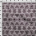 thumbnail image 3 of oneOone Cotton Jersey Maroon Fabric Stripe|Hexagon & Circle Geometric Fabric For Sewing Printed Craft Fabric By The Yard 58 Inch Wide, 3 of 4