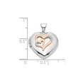 thumbnail image 2 of Heart Locket Pendant Necklace in Sterling Silver with Chain, 2 of 5