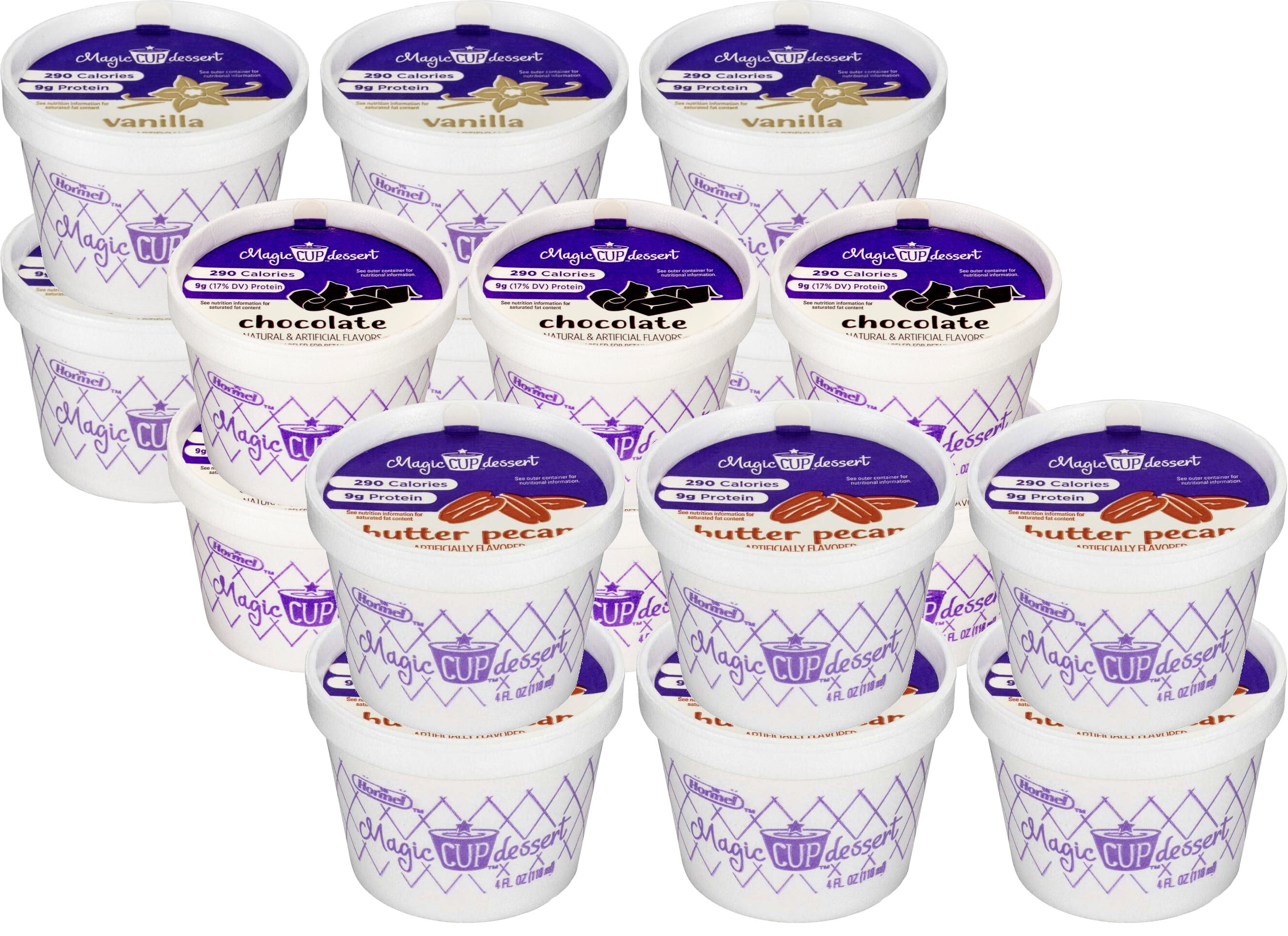 Magic Cup Classic Variety Pack Frozen Dessert, 4 oz. Cup 18Pack