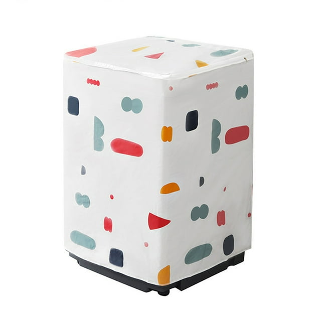 Shisuyan Dust Proof Roller Washing Machine Covers Waterproof Washer Dryer Cover Protective Dust Storage Bag(Flip Random Pattern)