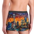 thumbnail image 4 of Bingfone Neon Shanghai Cityscape Night Men's Underwear - Casual Stretch Boxer Briefs-Medium, 4 of 7
